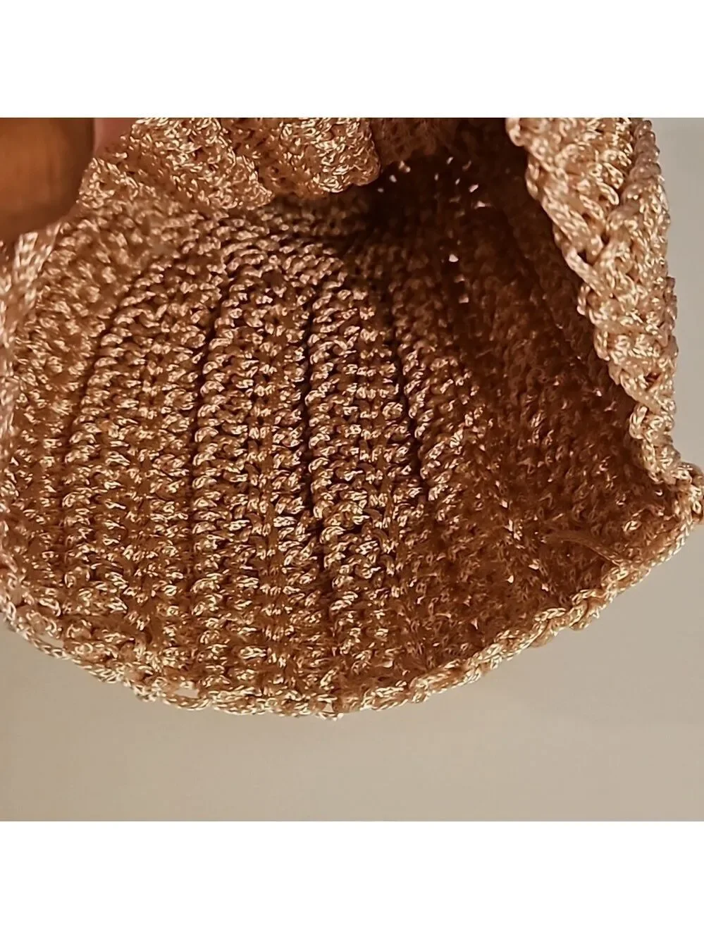Handmade Crochet Pom pom Beanie hat Pink hollow out stitch Retro Nylon Art
